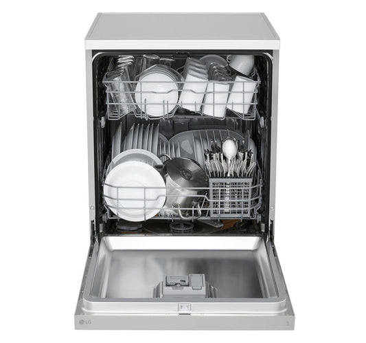 LG QuadWash Inverter Direct Drive Dishwasher, 5 Program, Silver, DFC612FV