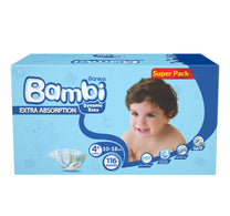 Sanita Bambi Baby Diaper Size 4+ Large 10-18 kg 116 pcs
