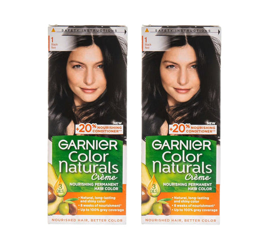 Garnier Color Naturals Creme 1 Black Noir Value Pack 2 x 1 pkt