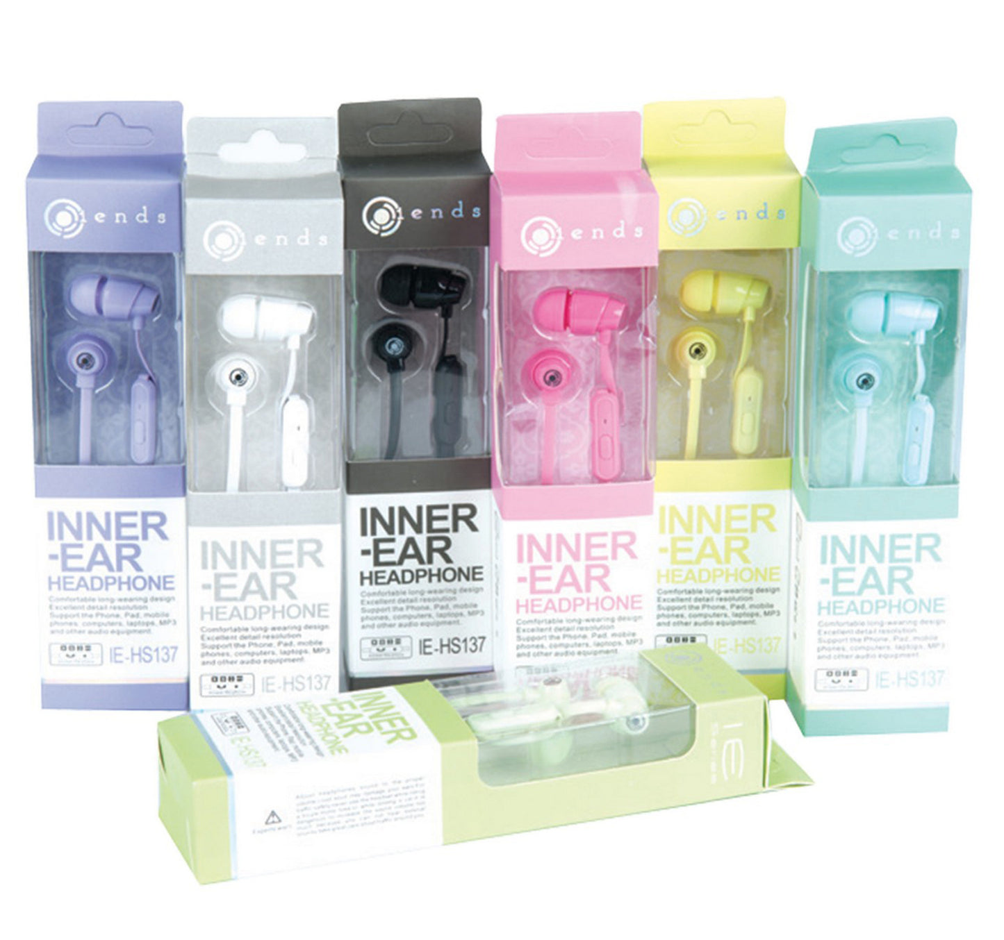 Iends Mobile Stereo Earphone with Mic Assorted 1 pc