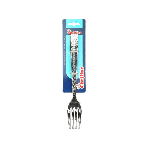 Chefline Hammered Stainless Steel Dessert Fork, 3 Pcs, 2203