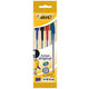 Bic Cristal Medium Ball Pen Pouch Assorted 4 pcs