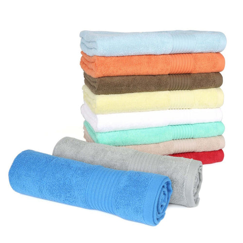 Homewell Cotton Bath Towel, 1 pc, 70 x 140 cm, 360GSM, Assorted
