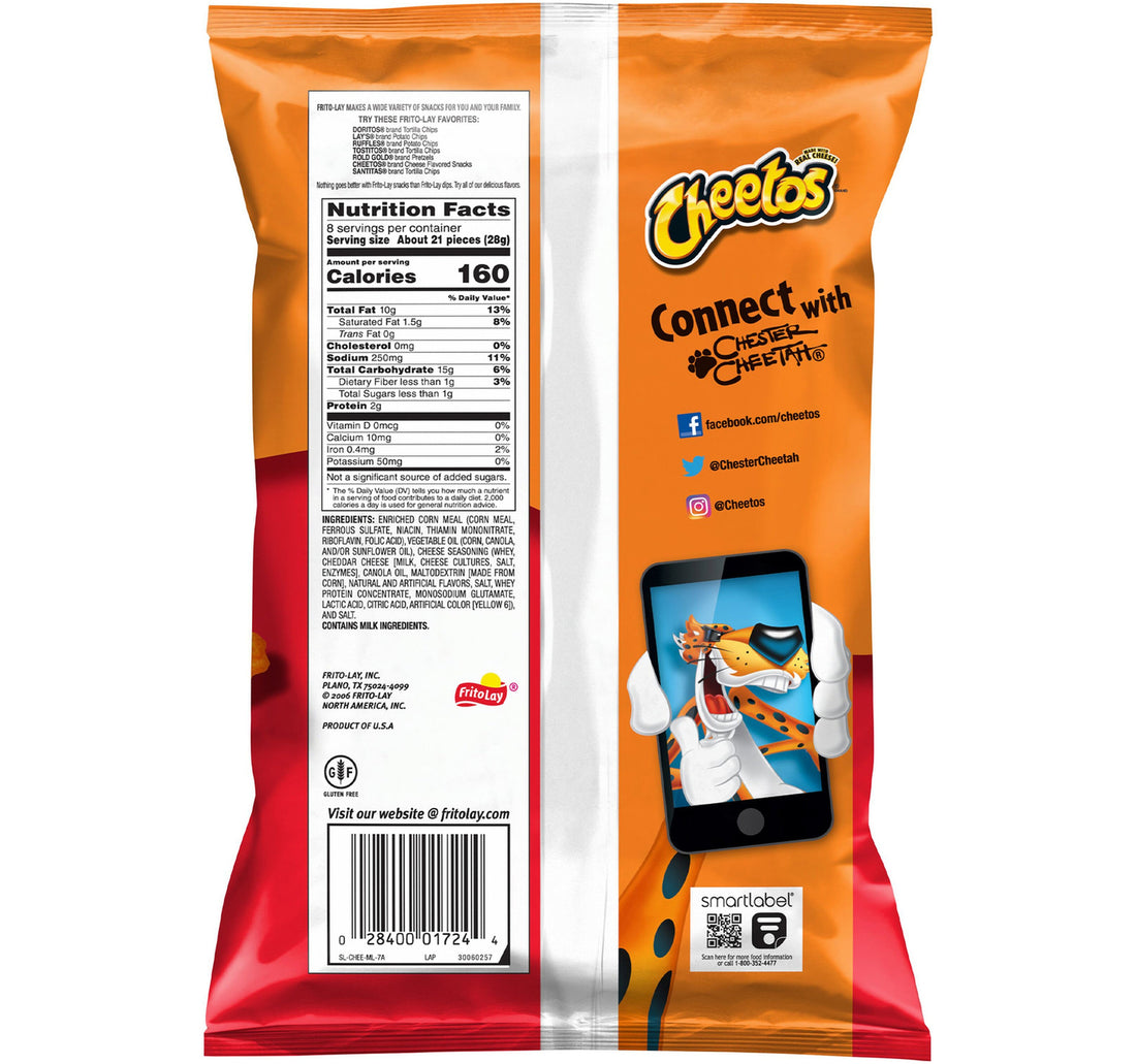 Cheetos Crunchy Cheese Flavoured Snacks 226.8 g