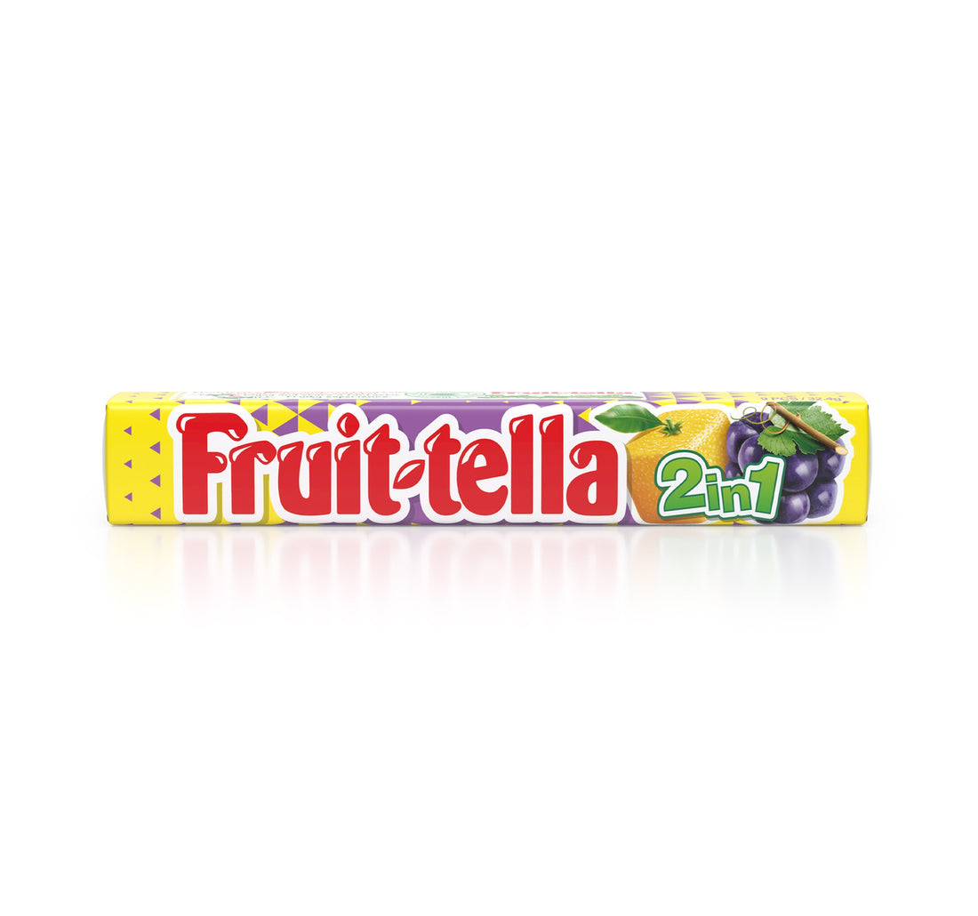 Fruit-tella Juicy Chewy Candy Sweet Lemon Grape Flavour 32.4 g
