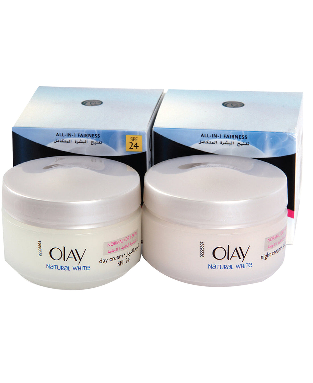 كريم أولاي ناتشورال أورا المتوهج والمشرق النهاري بعامل حماية من الشمس 15 50 جم + كريم الليل المتألق الشامل 50 جم