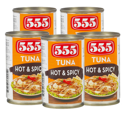 555 تونة متنوعة عبوة اقتصادية 5 × 155 جم