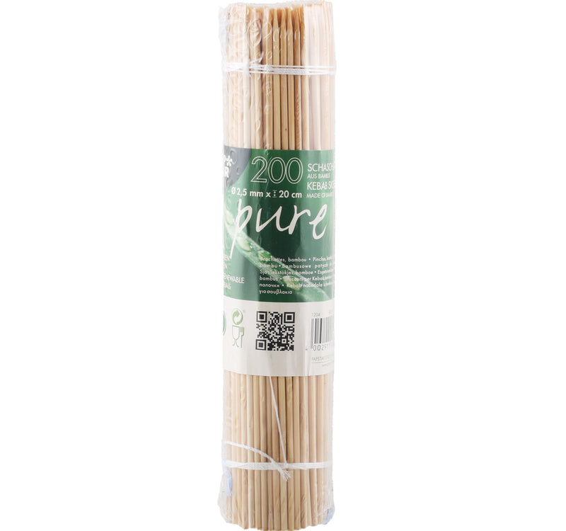 Papstar Kebab Skewer Bamboo 200 pcs