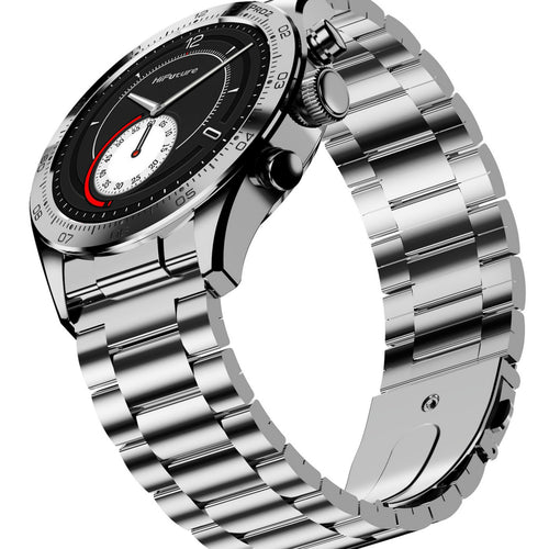 HiFuture Go Pro 2 Smartwatch, 1.32 inches AMOLED Display, Stainless Steel/Silver