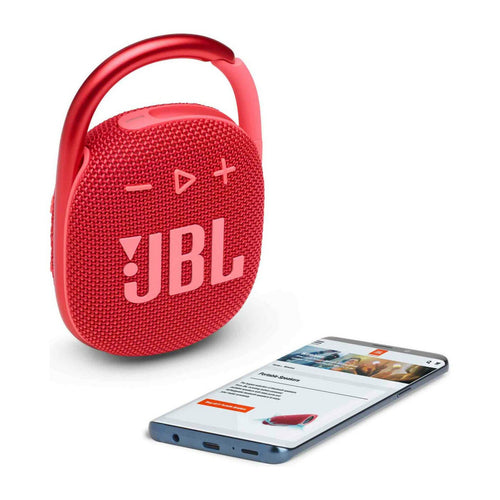 مكبر صوت JBL المحمول بتقنية البلوتوث Clip 4 باللون الأحمر