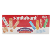 علبة لاصقة إسعافات أولية عائلية من سانيتابانت، 180 قطعة
