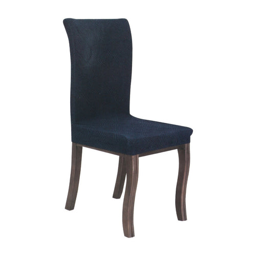 Maple Leaf Chair Cover 4pcs Set Navy Blue