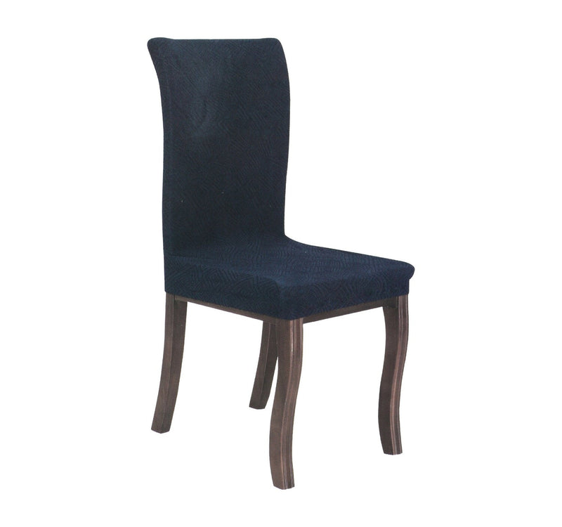 Maple Leaf Chair Cover 4pcs Set Navy Blue