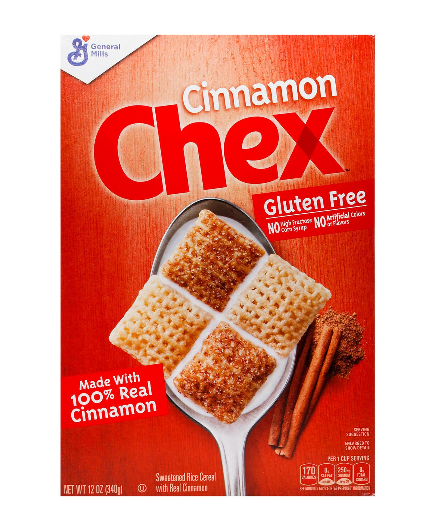 رقائق أرز جنرال ميلز تشيكس محلاة بالقرفة الحقيقية 340 جم