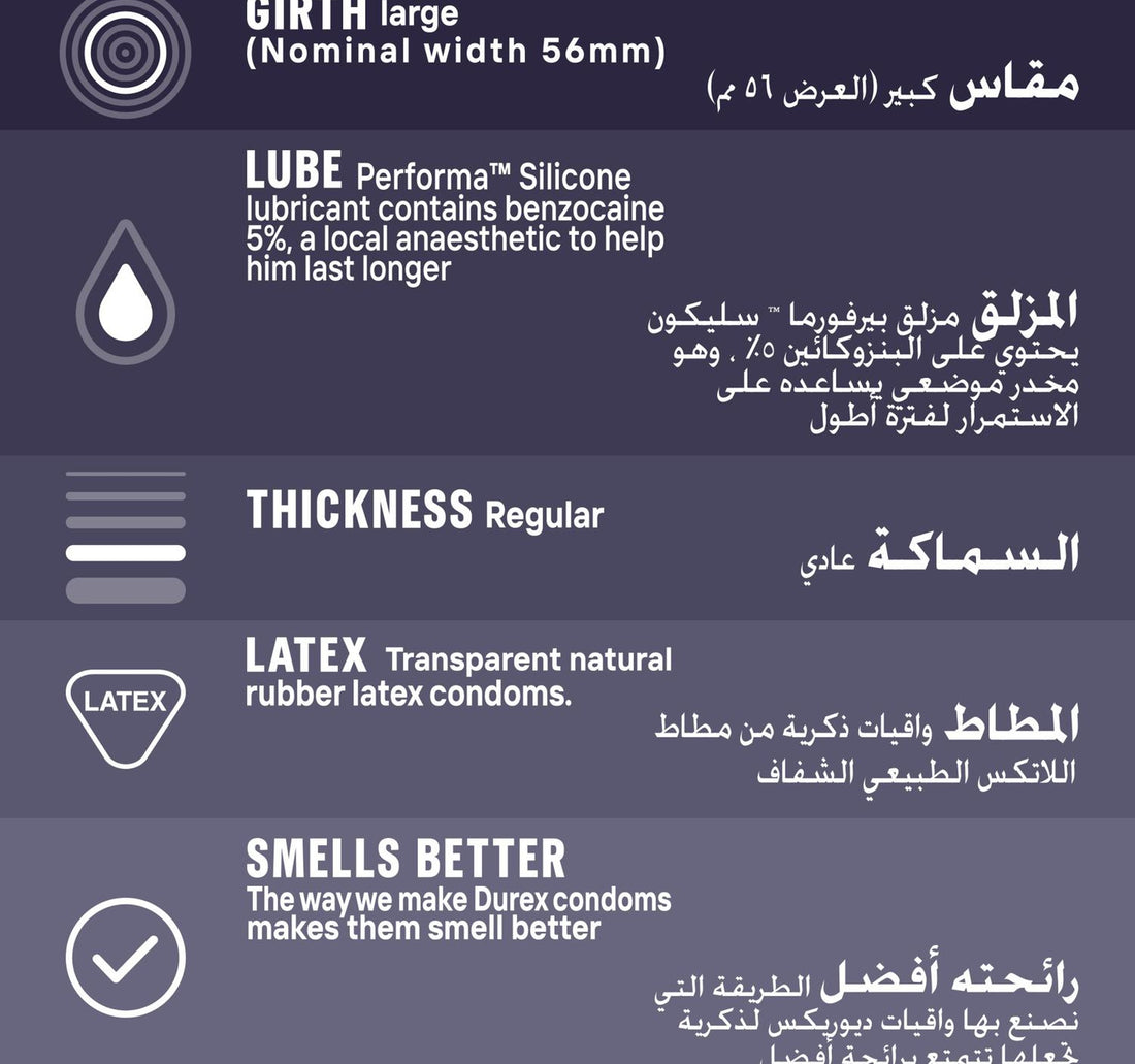 Durex Extended Pleasure Condoms 12 pcs