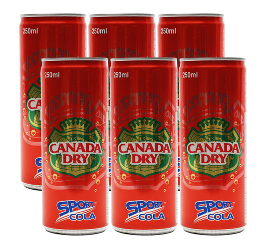 Canada Dry Sport Cola Drink Value Pack 6 x 250 ml