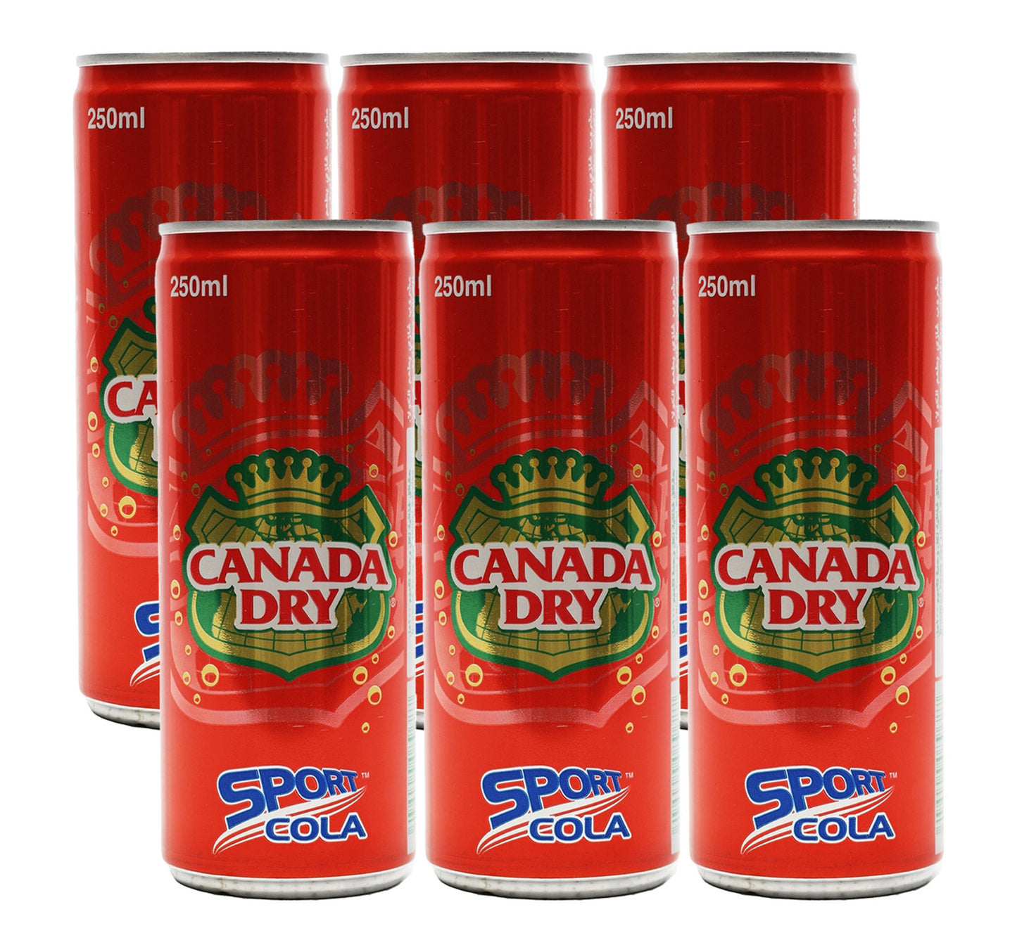 Canada Dry Sport Cola Drink Value Pack 6 x 250 ml