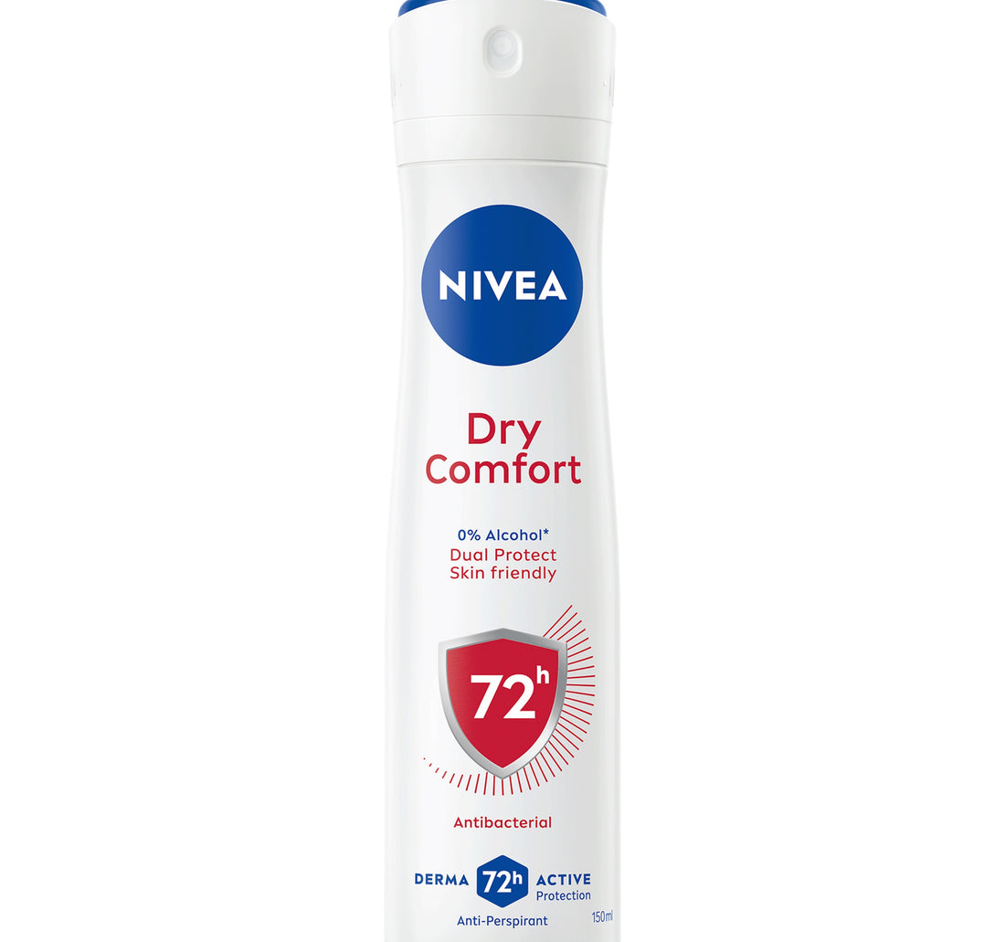 Nivea Dry Comfort Deodorant Spray for Women 72H Sweat & Odour Protection Quick Dry 150 ml