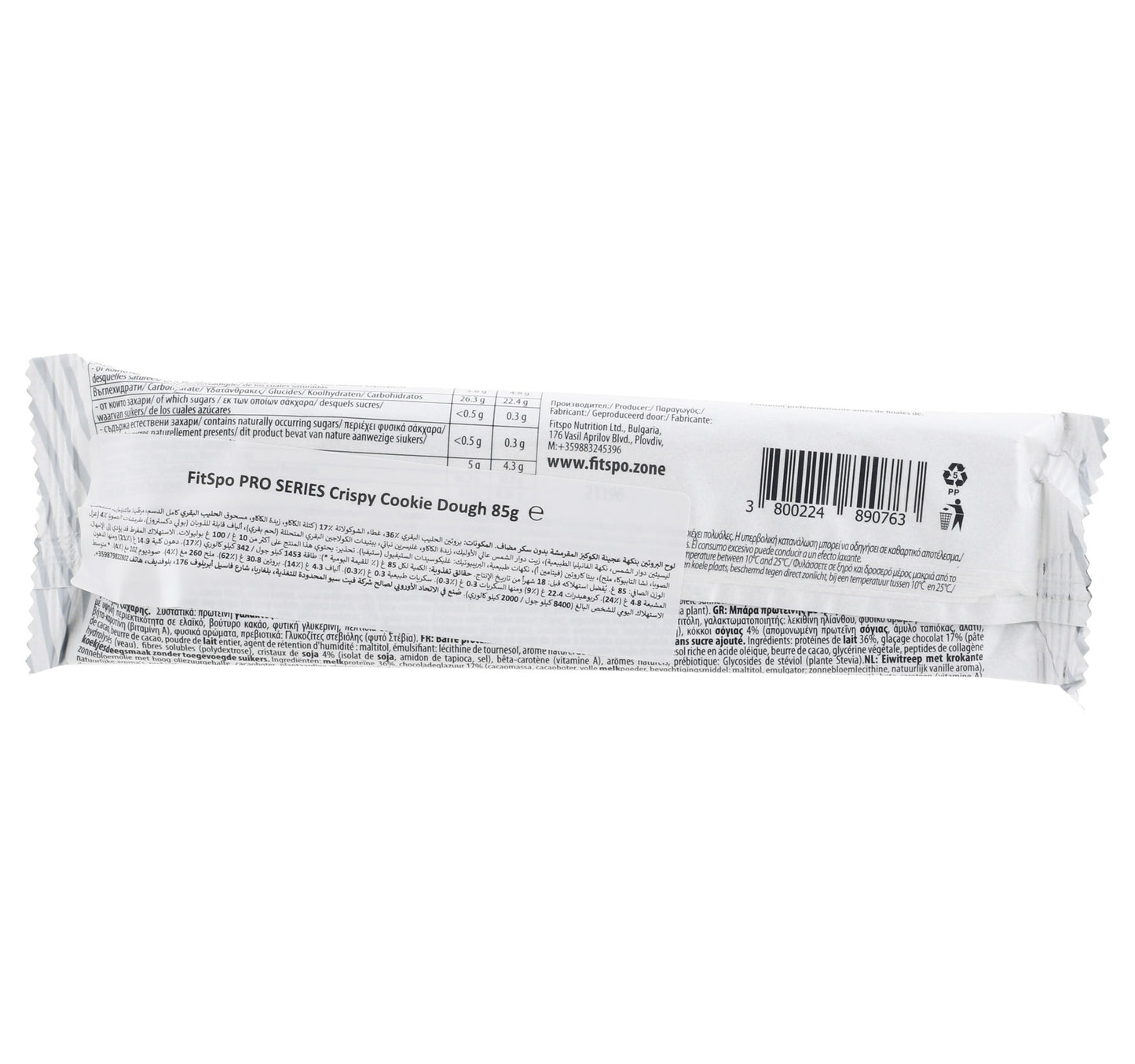 Fit Spo Protein Bar Crispy Cookie Dough 85 g