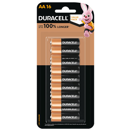 Duracell Alkaline Battery AA 16pcs