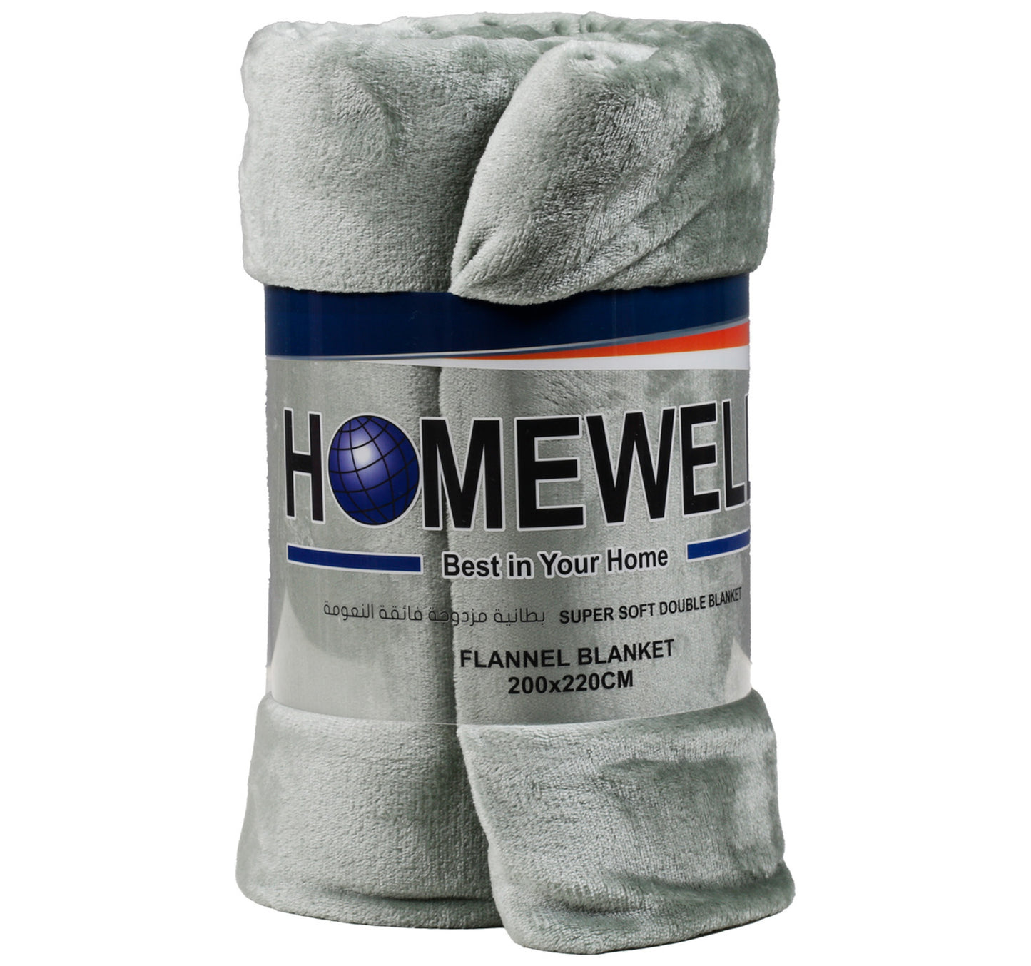 Homewell Solid Super Soft Double Flannel Blanket, 200 x 220 cm, Assorted