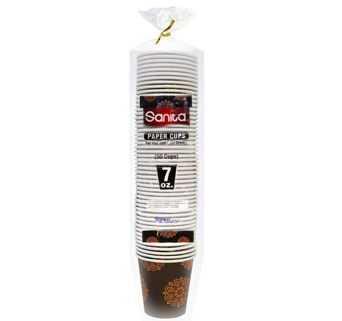 Sanita Paper Cup Without Handle 7oz 50pcs