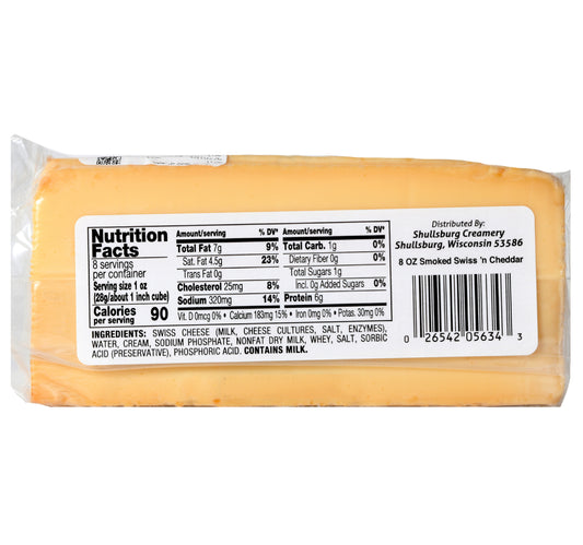 Shullsburg Smoked Swiss'n Cheddar 227 g