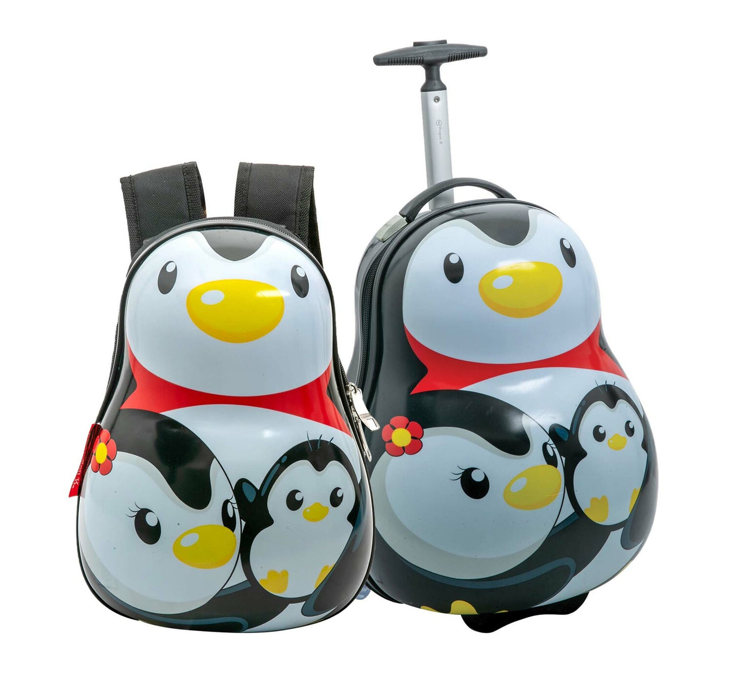 Wagon R Penguin Hard Trolley + Backpack, 2pcs Set