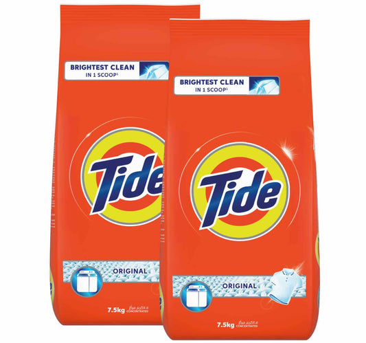 Tide Semi-Automatic Laundry Detergent Powder Original Scent Value Pack 2 x 7.5 kg
