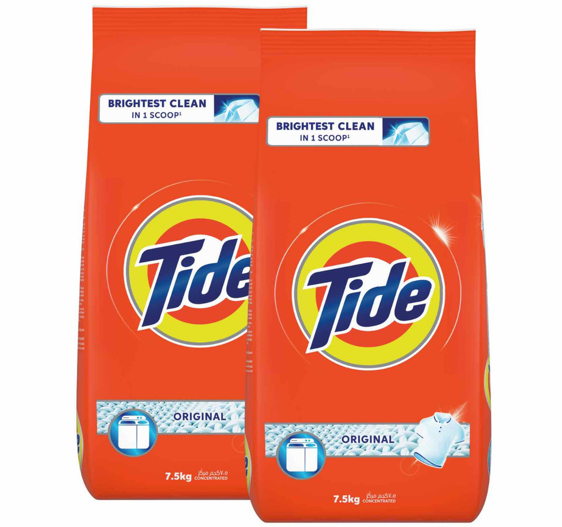Tide Semi-Automatic Laundry Detergent Powder Original Scent Value Pack 2 x 7.5 kg