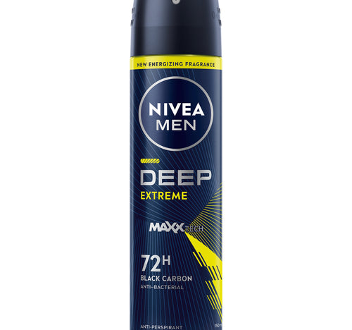 Nivea Men Deep Extreme MaxxTech Spray with Black Carbon 72H Odor Protection 150 ml