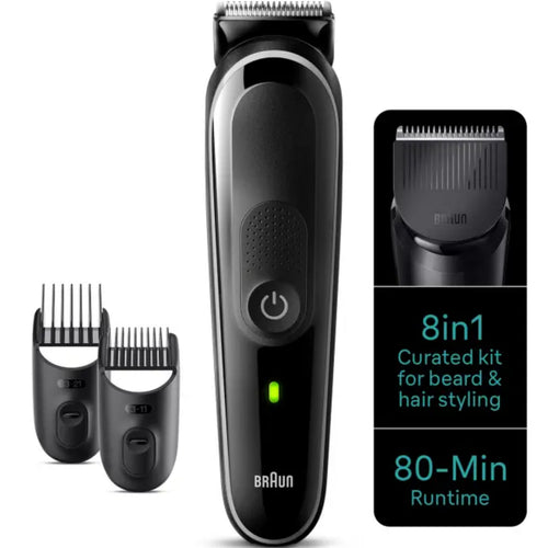 Braun 8-in-1 Style Kit All-In-One Beard & Body Grooming Kit, Grey, MGK3440