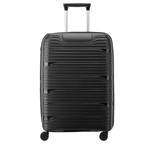 Delsey Securitech Dune 4 Double Wheels Hard Trolley, 70 cm, Black