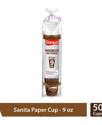 Sanita Paper Cups Size 9oz 50pcs