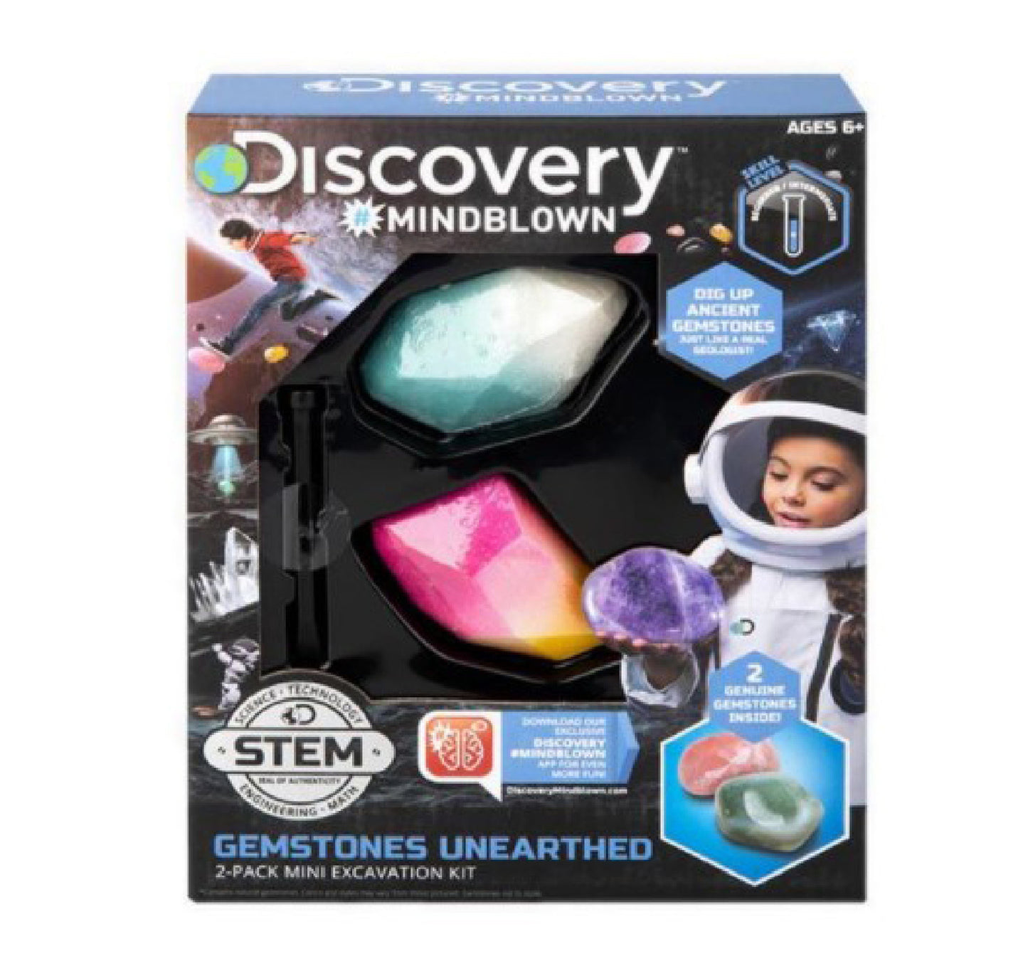 Discovery Toy Excavation Kit Mini Gemstone 2pc 1423004