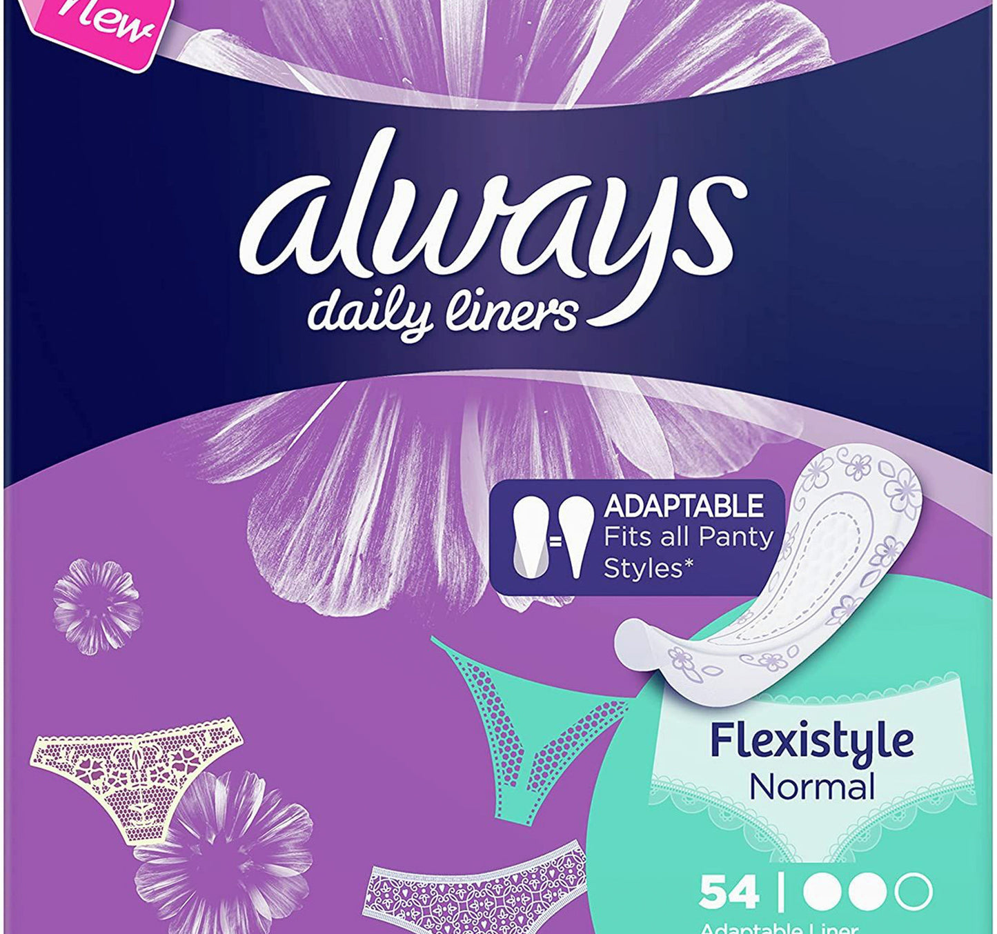 بطانة أولويز القابلة للتكيف فليكسي ستايل العادية 54 قطعة