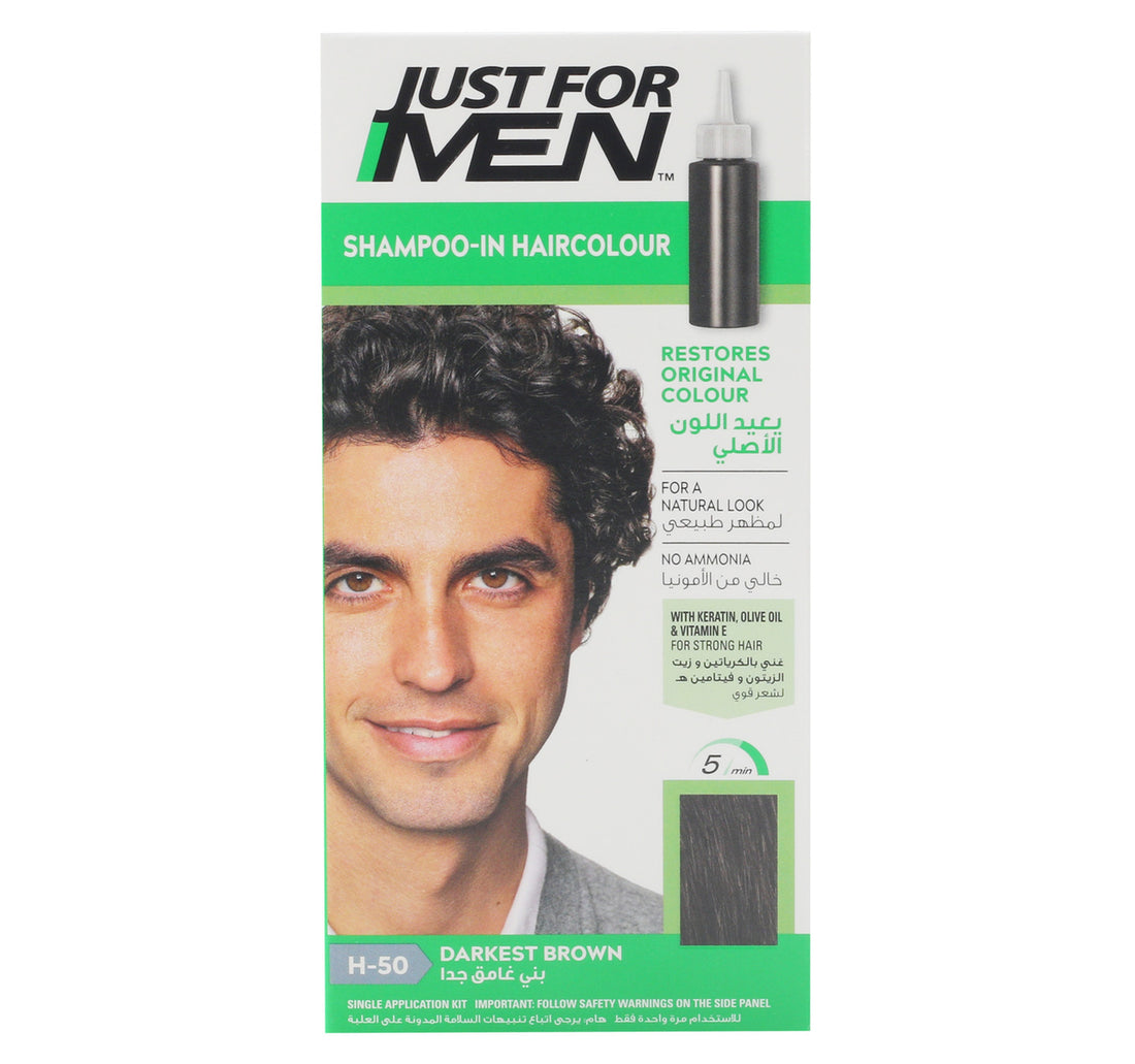 Just For Men Shampoo In Hair Colour Darkest Brown H-50 1 pc