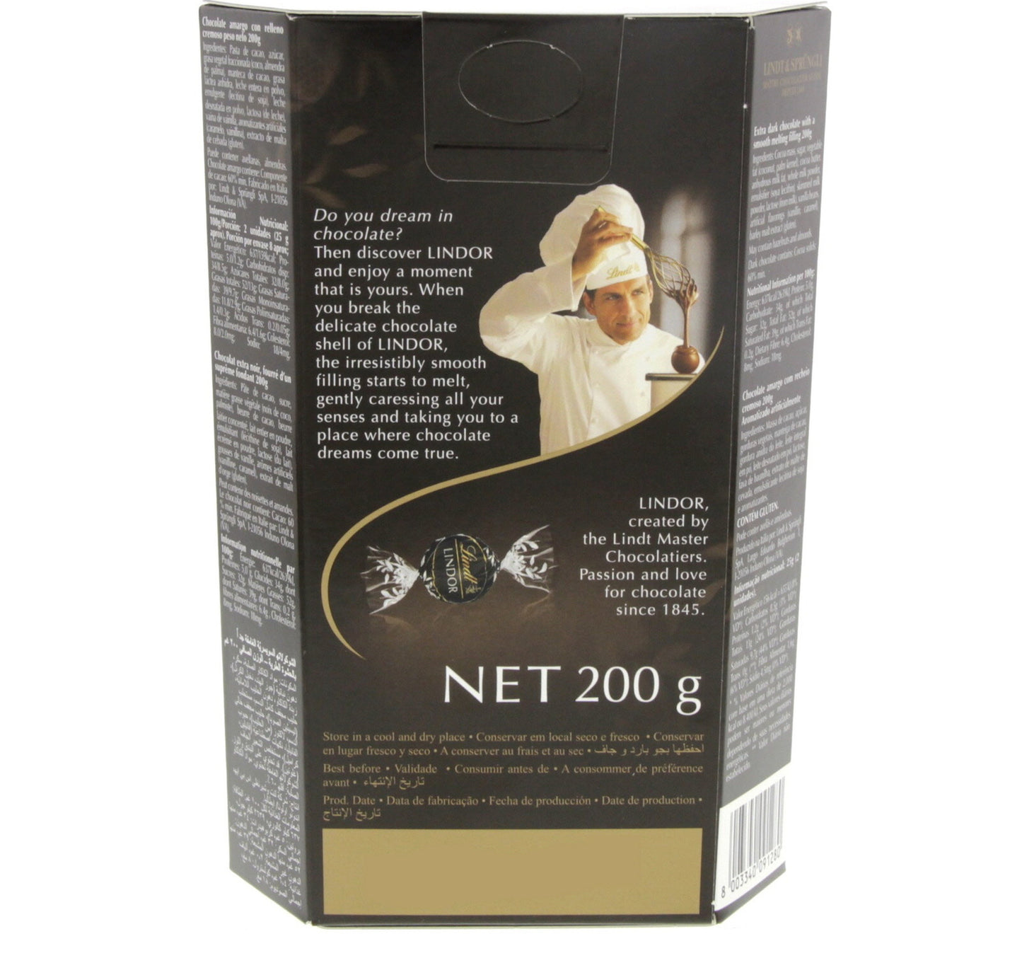 Lindt Lindor Irresistibly Smooth Extra Dark Chocolate 200 g