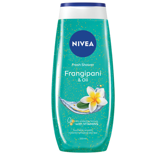 Nivea Frangipani & Oil Shower Gel Refreshing Body Wash with Caring Oil Pearls & Floral Scent 250 ml