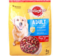 طعام بيديجري للكلاب البالغة بنكهة لحم البقر والخضروات، 3 كجم