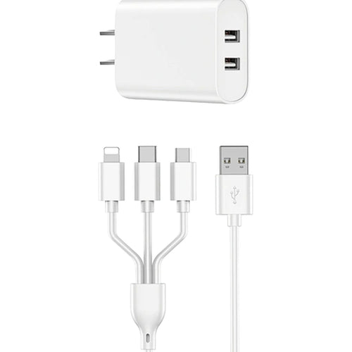 Wiwu Fast Charger + 3 In 1 Cables Wi-U003 Lulu Hypermarket