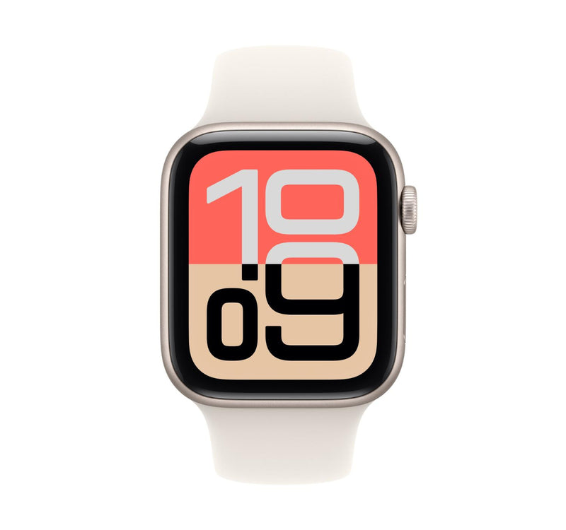 Apple Watch SE 3 GPS + Cellular Smartwatch, 40 mm Starlight Aluminium Case with Starlight Sport Band (M/L), MEP74AF/A