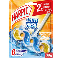 منظف ​​المرحاض هاربيك أكتيف فريش، برائحة الحمضيات الفوارة، 35 جم