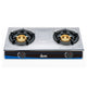 Ikon Stainless Steel Gas Table, 2 Burner, Black/Blue, IK-CS2070S