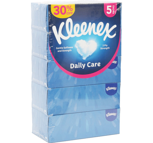 Kleenex Daily Care Facial Tissue Value Pack 5 x 120 Sheets
