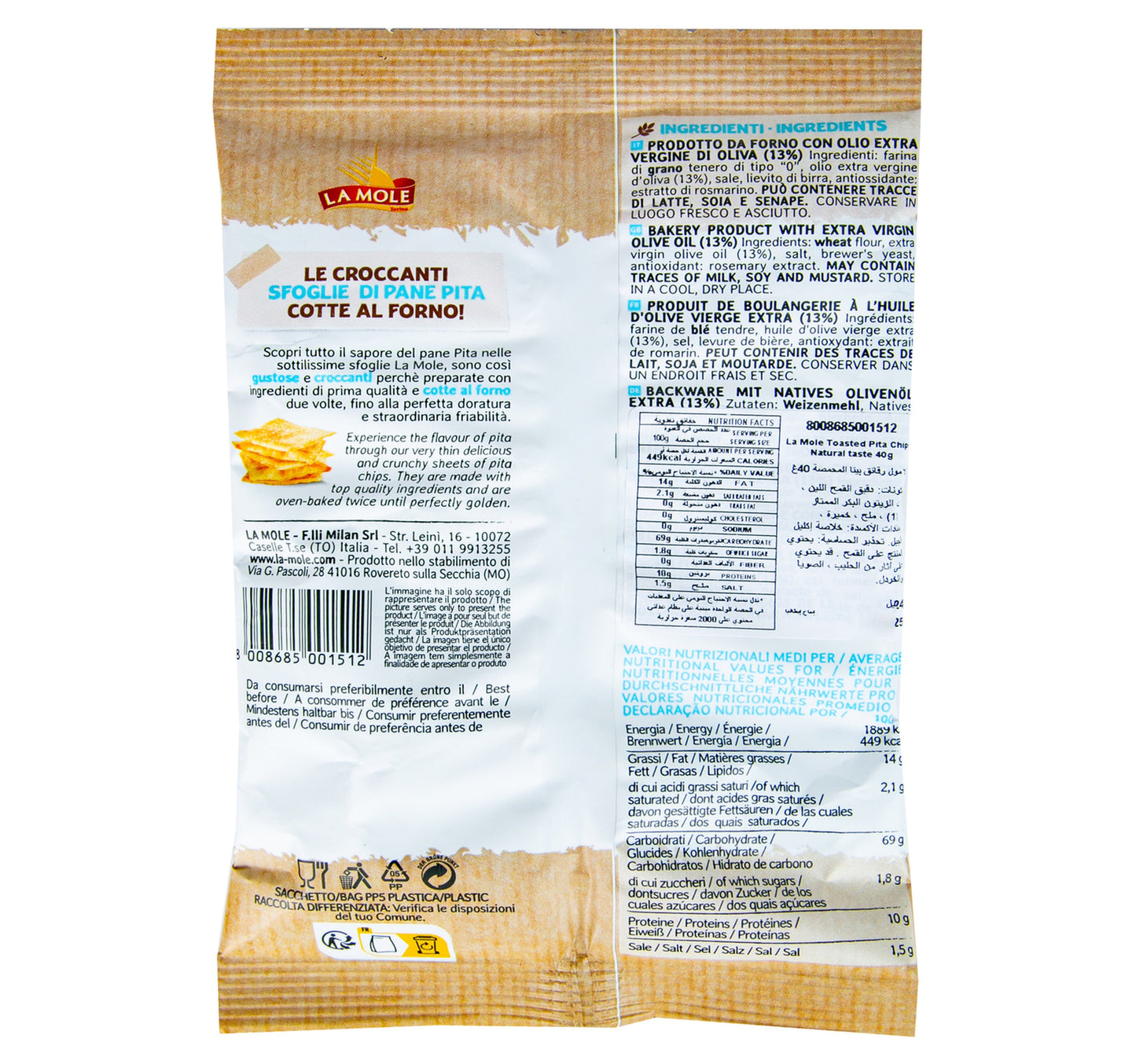 La Mole Natural Pita Chips 40 g