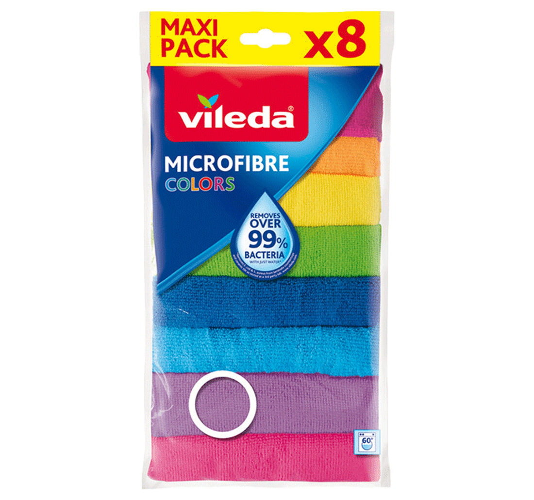 Vileda Microfibre Cloth 30 x 30cm Value Pack 8 pcs