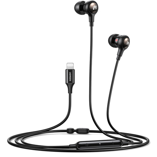 Ugreen In-Ear Earphones with Lightning Connector, Black, 30631