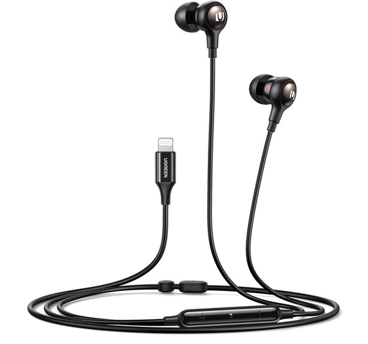 Ugreen In-Ear Earphones with Lightning Connector, Black, 30631