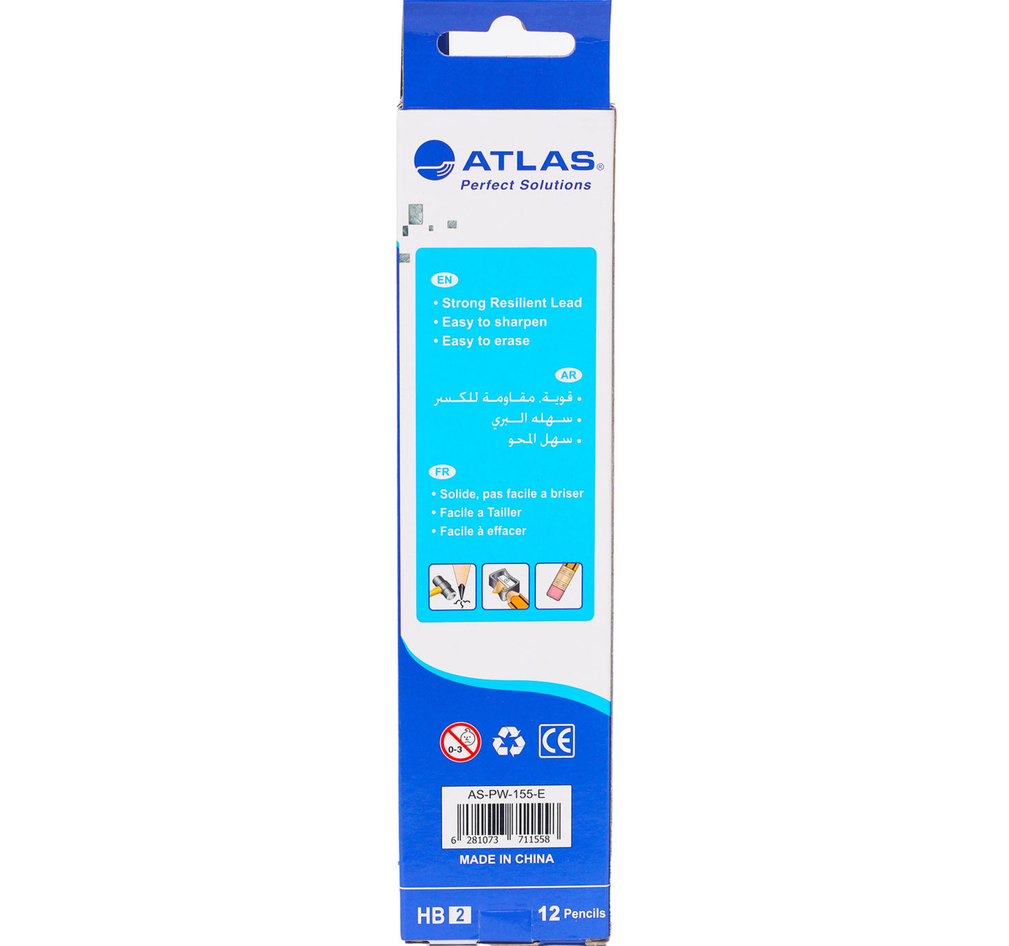 Atlas HB Pencil ASPW-155E 12 pcs